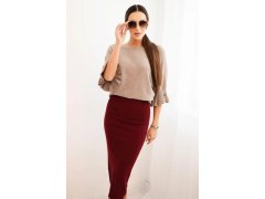 Dámská sukně model 21954787 bordó - Kesi