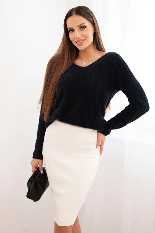 Dámská viskózová sukně model 21903298 smetanová - Kesi