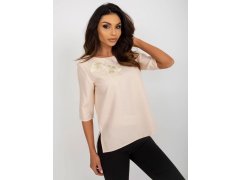Dámská halenka LK BZ model 21288375 Béžová - FPrice 2