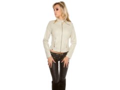 Sexy motorkářská bunda model 20137088 krémová Koucla - In-style Fashion 1