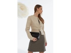 Elegantní koženková bunda model 20758822 béžová - Monnari 1