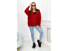 Svetr na knoflíky model 20774210 červený - Kesi 3