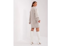 Dámské svetrové šaty světle béžové model 20774219 - FPrice 4