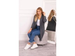 Svetr s&nbsp;netopýřími rukávy grafitový - Kesi 6