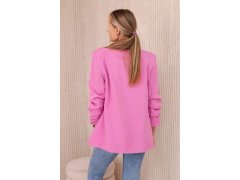 Sako s&nbsp;klopami elegantní model 20843831 tmavě růžová - Kesi 2