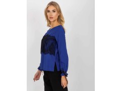 Dámská halenka model 20847149 Královská modř s černou - FPrice 6