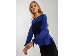 Dámská halenka model 20847149 Královská modř s černou - FPrice 7