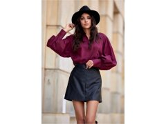 Krátká koženková sukně model 20863440 černá - Roco Fashion 2