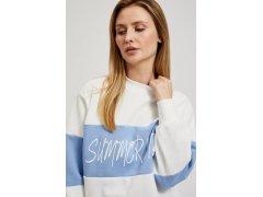 Dámská mikina model 20976129 Bílá s&nbsp;modrou - MOODO 2