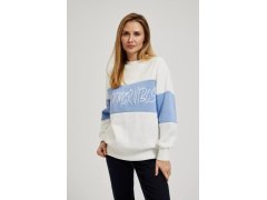 Dámská mikina model 20976129 Bílá s&nbsp;modrou - MOODO 3