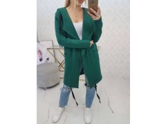 Zateplená bunda s kapucí model 20993383 tmavě zelená - Kesi 1