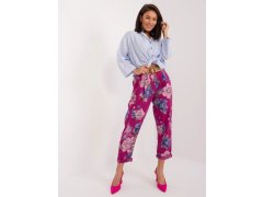 Dámské kalhoty DHJ SP model 21055768 Fialová s&nbsp;květy - FPrice 8