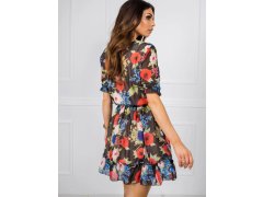 Dámské šaty LK SK model 21151449 černé s květinami - FPrice 5