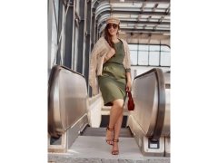 Dámské šaty model 21258985 khaki - Fasardi 1