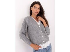 Dámský svetr PM SW model 21421644 Šedý s ecru - FPrice 2