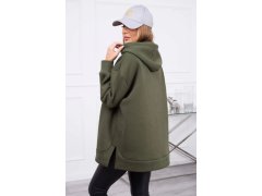 Dámská zateplená mikina s kapucí Khaki zelená model 21471953 - Kesi 2