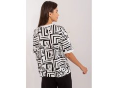 Dámská halenka LK BZ model 21822093 Ecru s černou - FPrice 1