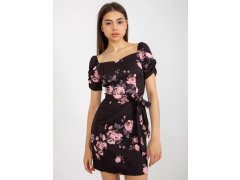 Dámské šaty LK SK model 21893574 Černá s růžovou vzor - FPrice 6
