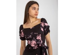 Dámské šaty LK SK model 21893574 Černá s růžovou vzor - FPrice 7