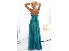 Dlouhé šaty model 22145656 zelené se třpytkami - numoco 1