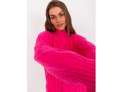Dámské svetrové šaty AT SW Fluo růžová model 21949107 - FPrice 7