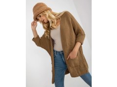 Dámský kardigan model 22045084 tmavě hnědý - FPrice 2