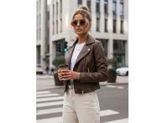Dámská hnědá koženková bunda model 22079309 - FashionStreet 3