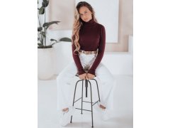 Dámský svetr s rolákem tm. hnědý model 22084617 - FashionStreet 2