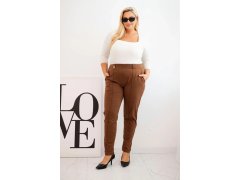 Dámské kalhoty hnědé model 22089632 - Kesi 1
