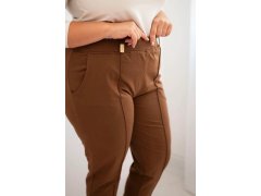 Dámské kalhoty hnědé model 22089632 - Kesi 3
