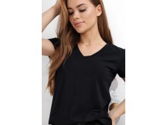 Dámské tričko model 22108318 s&nbsp;krátkým rukávem hnědé - OFF PINK 1