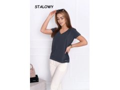Dámské tričko model 22108318 s&nbsp;krátkým rukávem hnědé - OFF PINK 5