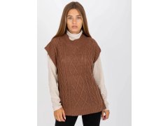 Dámská vesta model 22123857 hnědá - FPrice 1
