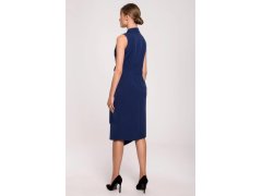 Dámské elegantní zavinovací šaty model 22128489 tmavě modré - STYLOVE 1
