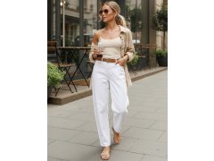 Dámské džíny s páskem model 22145663 bílé - FashionStreet 1