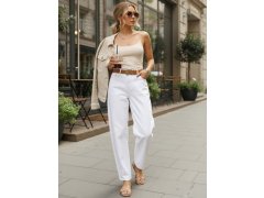 Dámské džíny s páskem model 22145663 bílé - FashionStreet 4