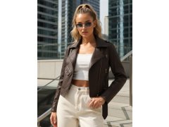 Dámská bunda z ekokůže model 22176104 hnědá - FashionStreet 2