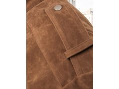 Dámská semišová bunda bomber model 22205647 hnědá - FashionStreet 5