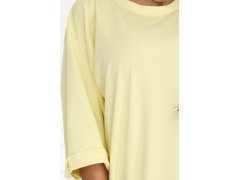 Bavlněné volné oversize šaty model 22260592 žluté - numoco 2