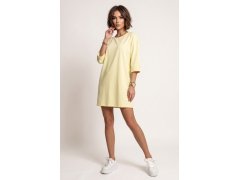 Bavlněné volné oversize šaty model 22260592 žluté - numoco 5