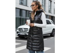 Dámská prošívaná vesta s kapucí model 22270401 černá - FashionStreet 1