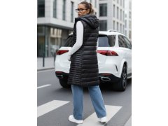 Dámská prošívaná vesta s kapucí model 22270401 černá - FashionStreet 3