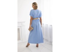 Dlouhé šaty s&nbsp;ozdobným páskem model 22281464 světle modré - Kesi 2