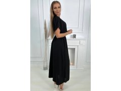 Dlouhé šaty s ozdobným páskem model 22281466 černé - Kesi 5