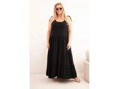 Dámské viskózové šaty model 22296966 černé - Kesi 1