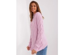 Dámský svetr model 22365124 světle fialová - FPrice 1
