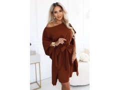 Dámské šaty SOFIA hnědé model 22384864 - numoco 5