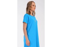 Dámské domácí šaty s&nbsp;krátkým rukávem model 22407058 - Vienetta 4