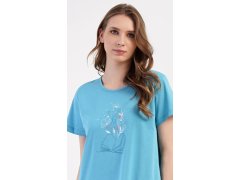 Dámské domácí šaty s krátkým rukávem model 22406715 - Vienetta 5