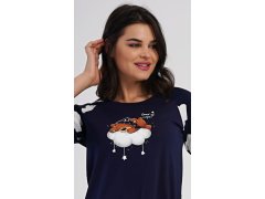 Dámské domácí šaty s&nbsp;tříčtvrtečním rukávem Méďa na model 22406174 - Vienetta 4